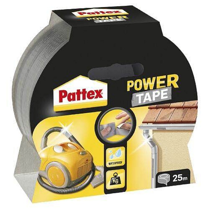 Henkel Power Tape univerzális ragasztószalag/szigetelőszalag, vízálló, erős, ezüst, 50 mm x 10 m