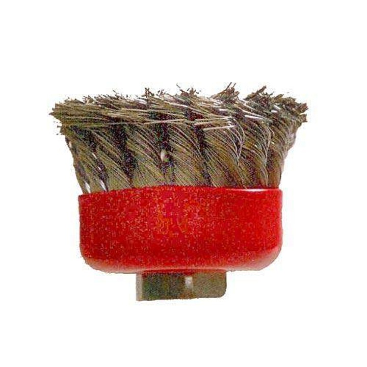 Kefekupa, forgókefe KART M14, sodrott huzal 0,3 mm, O 65 mm, piros, 1 db