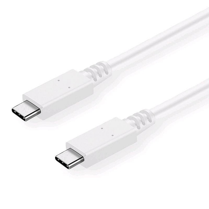 C-Tech USB 3.2 kábel, Type-C, 20Gbps, 100W, fehér, 1m