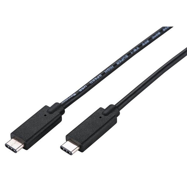 USB 3.2 C-Tech kábel 2m fekete 20Gbps 100W
