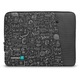 Connect IT, husa pentru laptop din nylon, slim-fit, cu protectie in 3 straturi, Doodle, negru, 15,6"