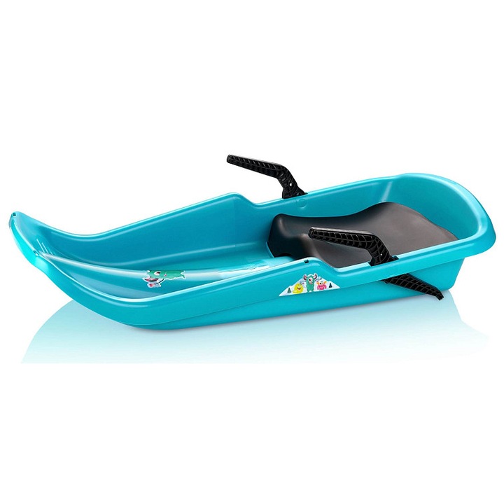 PLASTKON Cyclone bob/szánkó, beépített üléssel, fékkel, türkiz, 82 x 40 x 14 cm