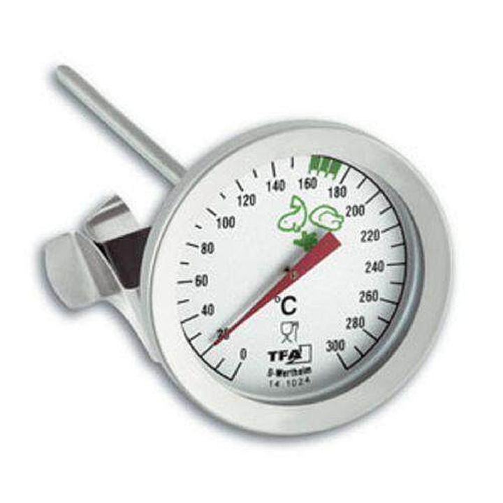 Termometru bucatarie TFA inox 5x16cm alb