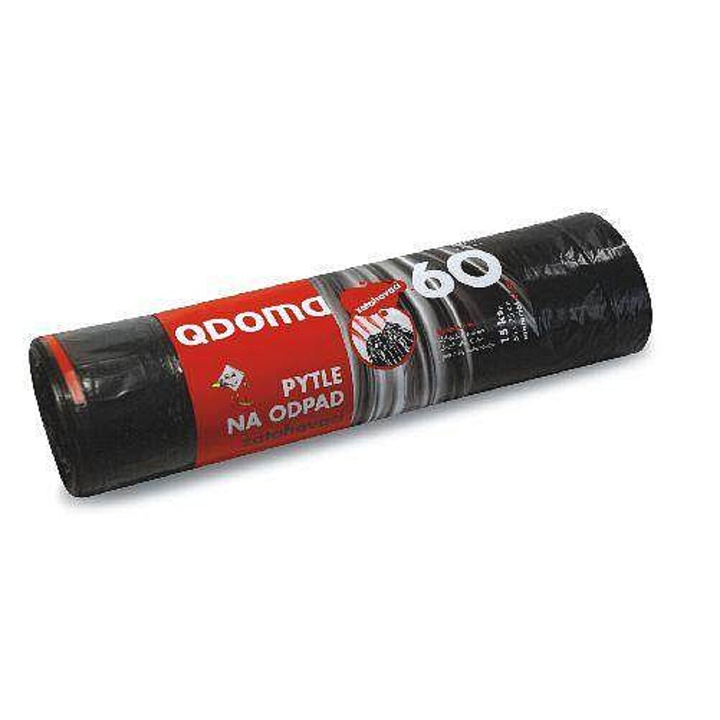 Pungi menajere Mat 60l 65x75cm negre 15 buc