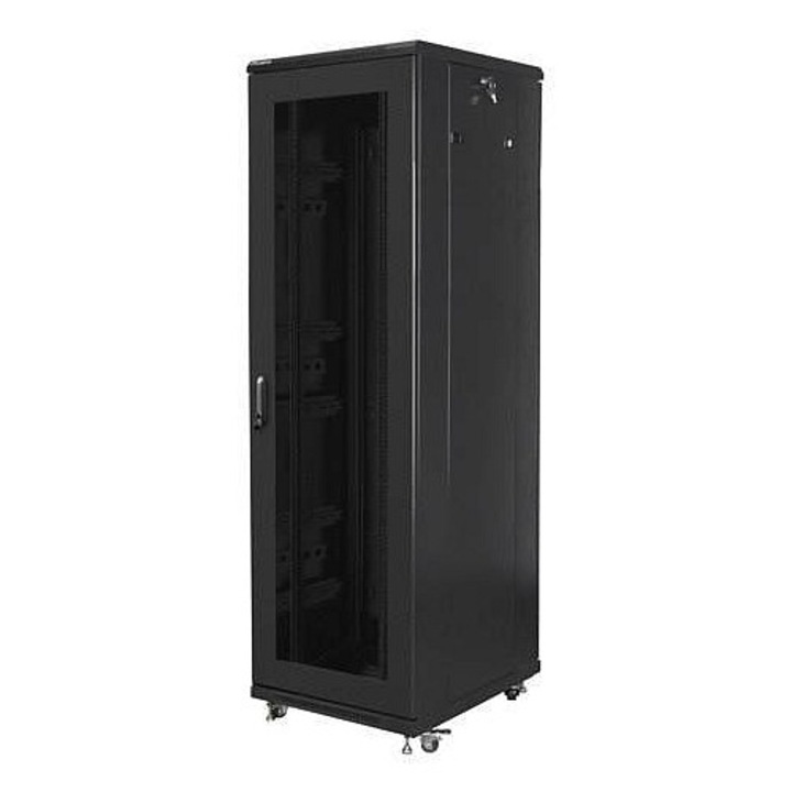 LANBERG fém rack 19 hüvelykes 42U 600x800mm fekete perforált