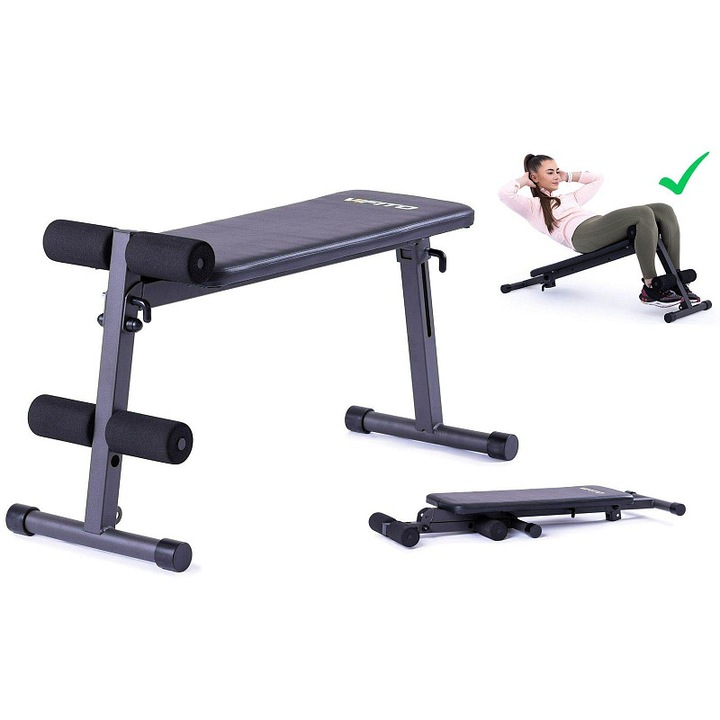 VIFITO A50 fitneszpad, állítható, acél, 98x36x52cm, fekete