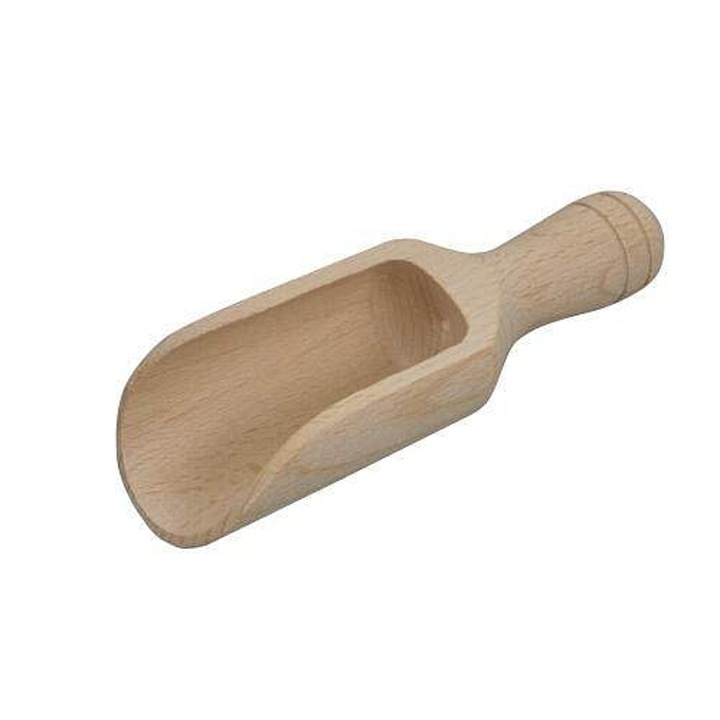 DREVOTVAR lapát/kanál, bükkfából, sóhoz és fűszerekhez, 11 cm, natúr, 1 db.