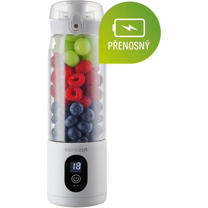 Concept SM4000 hordozható turmixgép, 580ml, fehér, 9.2x8.8x28cm