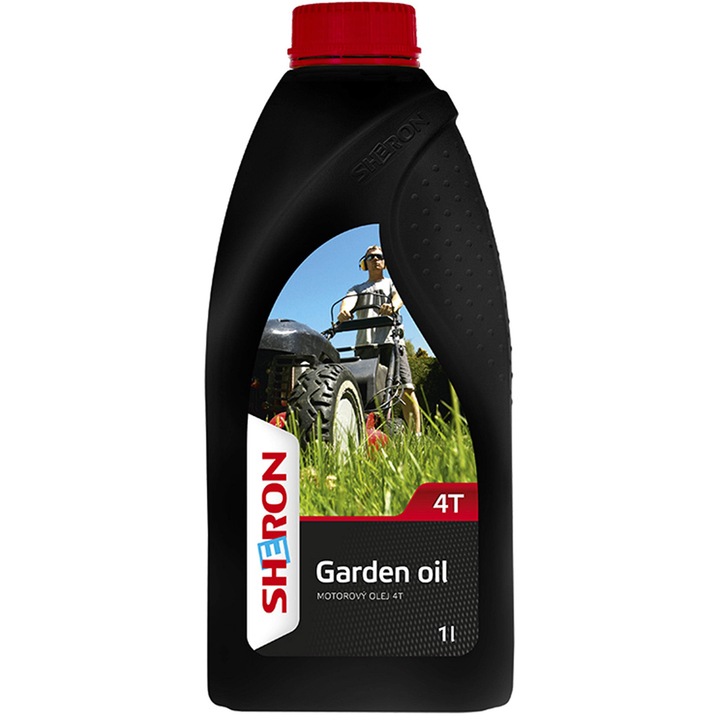 SHERON Garden Oil 4T motorolaj, 4-ütemű motorokhoz és kerti gépekhez, SAE 30, API SJ/CF, Fekete, 1 l