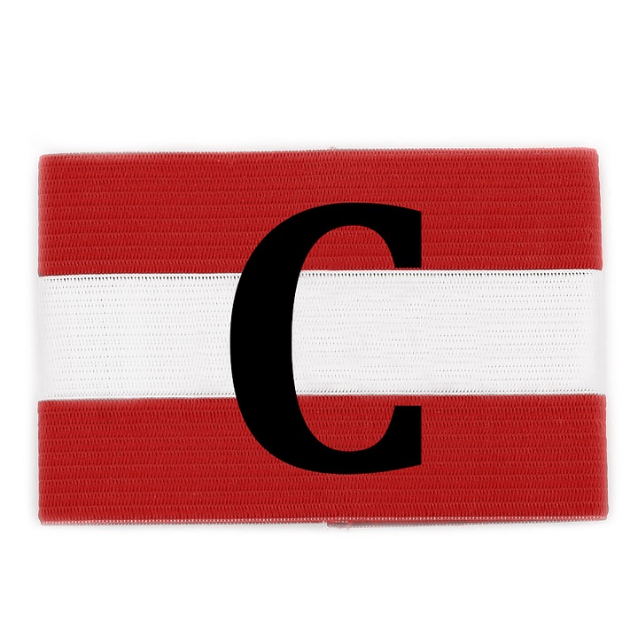 Effea, Rugalmas textil kapitányi karszalag, állítható C betűvel SR 6002, piros/fehér, egy méret