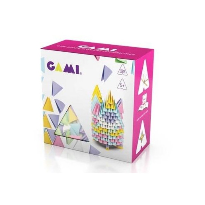Конструктор Gami Pink, креативна играчка за момичета, подходящ за 5+, Многоцветен, 500 части