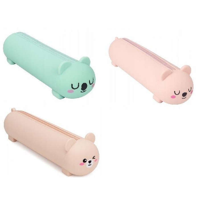 Penar ASTRA Animals din silicon, etui amuzant, mix 4 modele, expediere aleatorie, multicolor, 1 buc