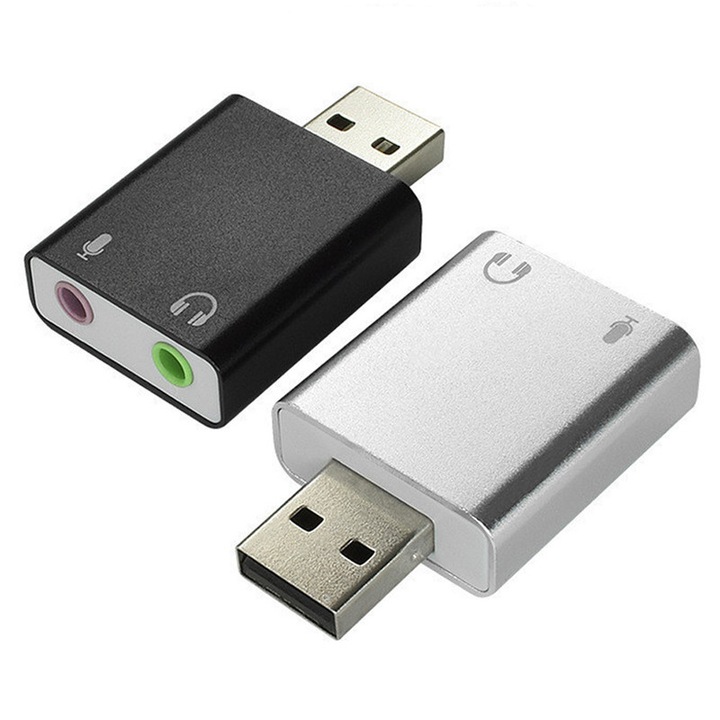 2 db hangkártya szett, Chucai, USB interfész, sztereó kimenet, Plug & Play, illesztőprogram nélkül