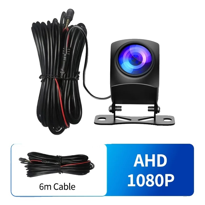 Autós tolatókamera 1080p 140 fokos látószög 6m kábel