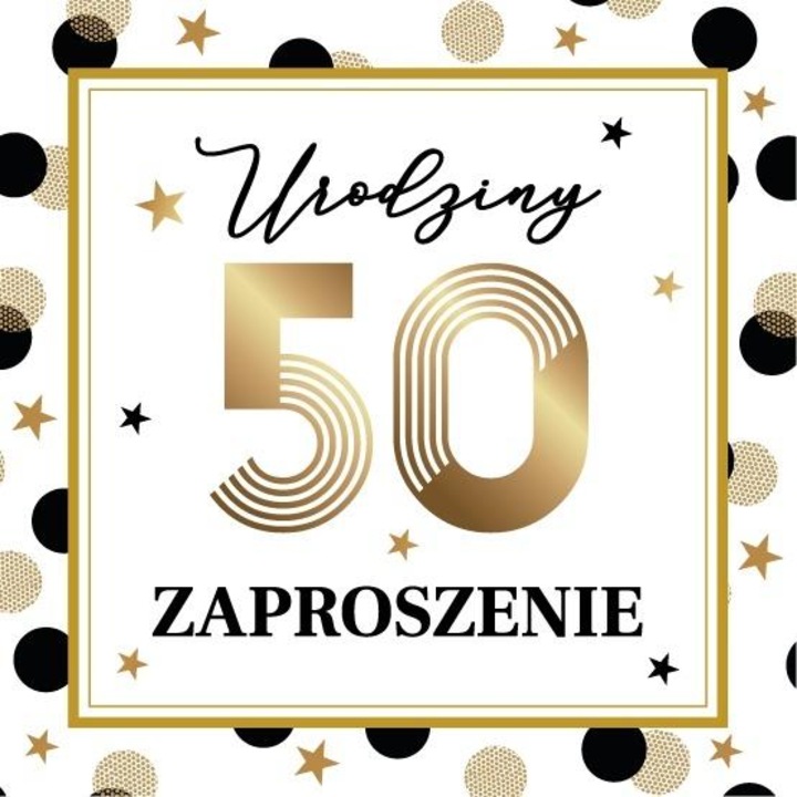 Set 10 invitatii aniversare Armin Style premium aurii si argintii cu plic