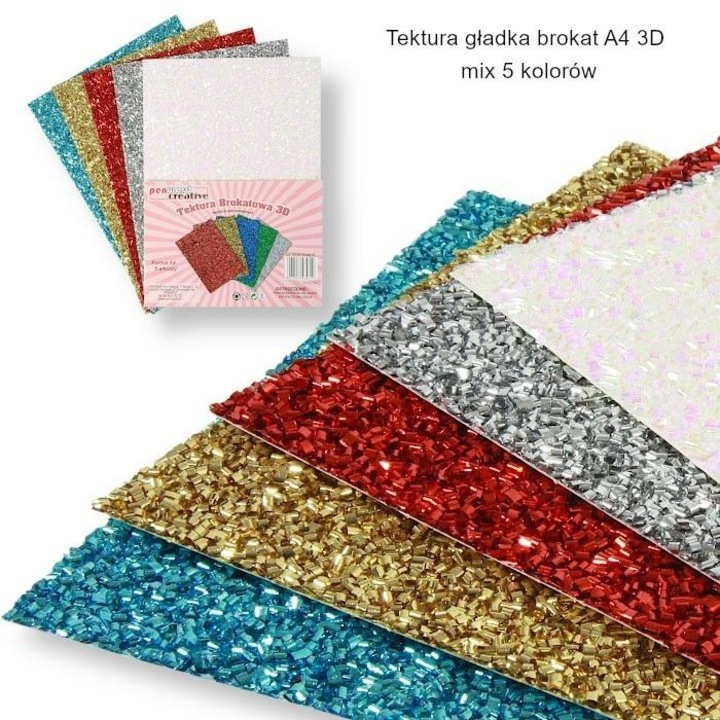 Kézműves papír Penword Tektura A4 brokátszerű 3D többszínű