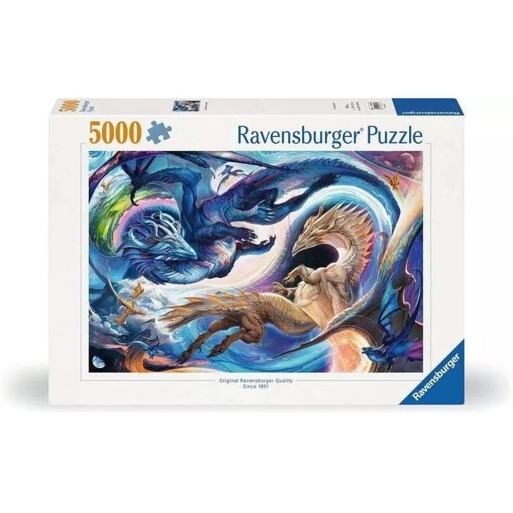 Пъзел Ravensburger 5000 части, многоцветен, 31x45см, дракони