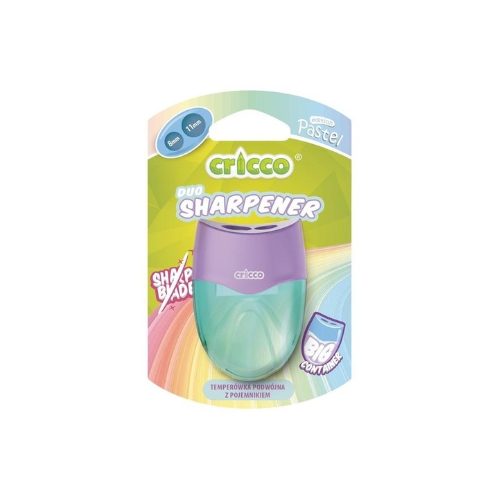 Cricco pasztell ovális dupla hegyező tartállyal 8x11mm