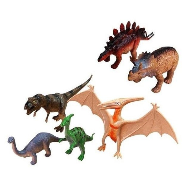 6 db dinoszaurusz figura készlet, Madej, többszínű, 20x24cm