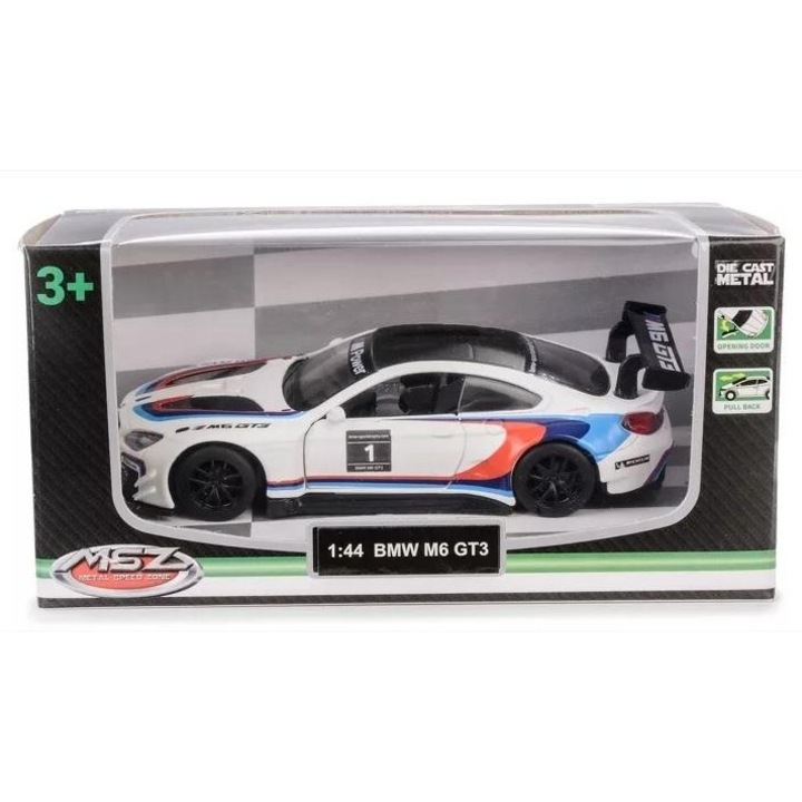 BMW M6 GT3 Daffi modell autó makett fehér 1:44