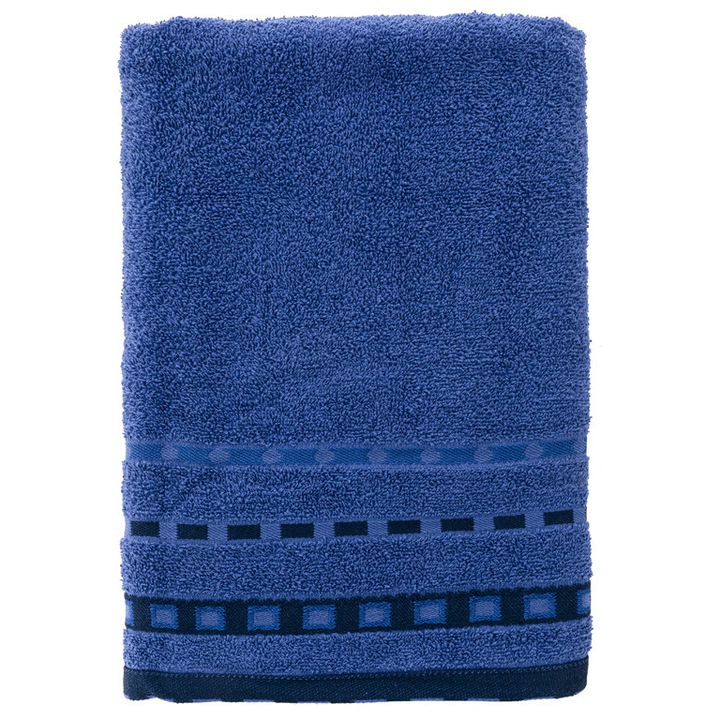 Кърпа Miss Lucy Michael Basic 100% памук, плътност 450 g/m2, OEKO-TEX сертификат, пране 60°C, синя, 70x140 cm