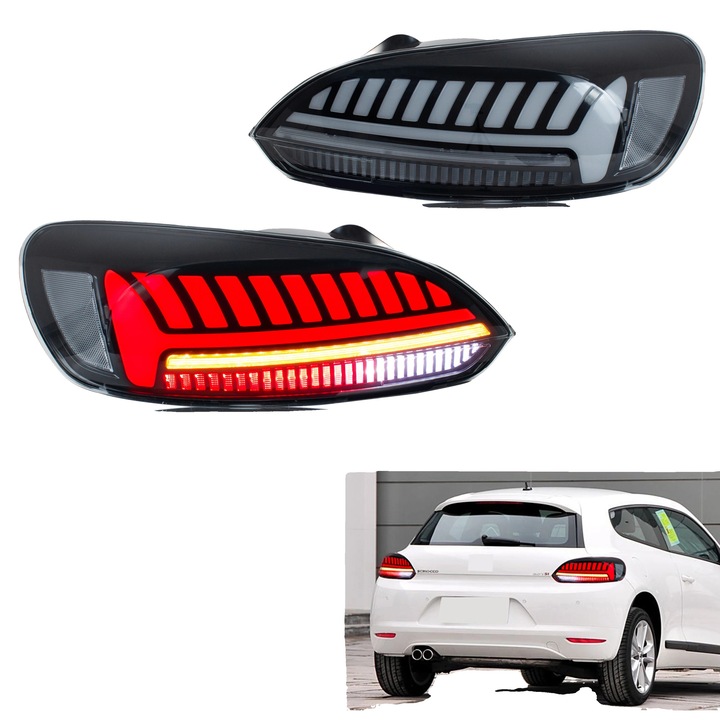 LED hátsó lámpa, szekvenciális irányjelző, 12V 35W, ABS, szett