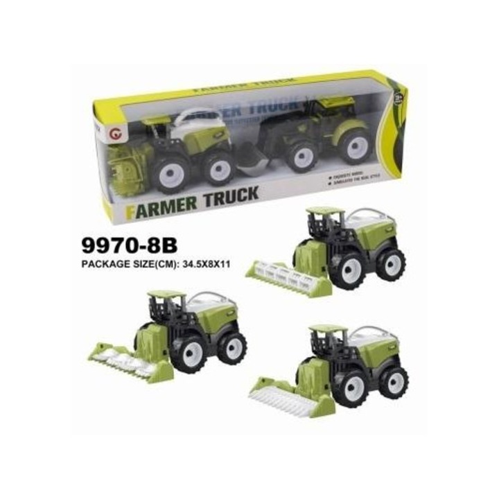 Tractor jucarie Maksik 9970-8B multicolor 35x12cm
