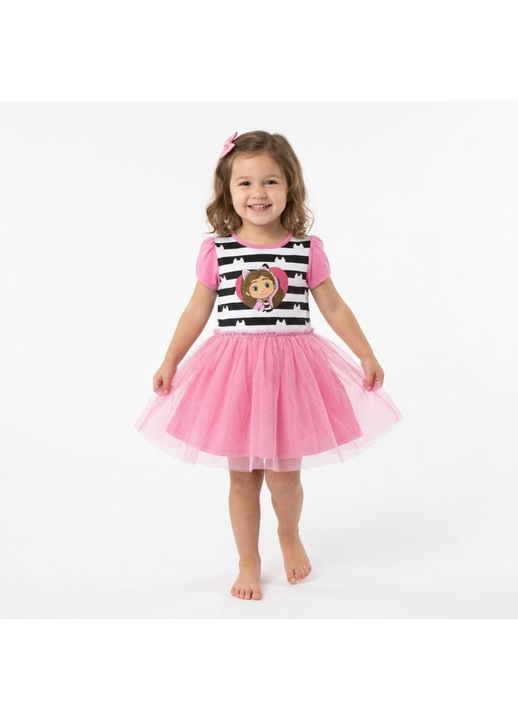 Rochie de vara cu tul Gabby's Dollhouse, Roz