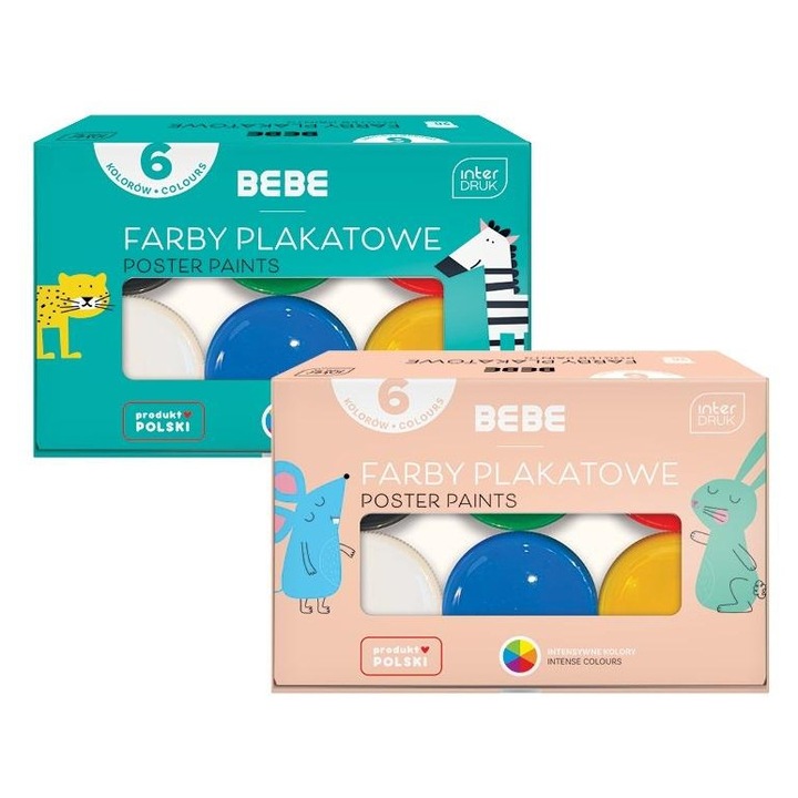 INTERDRUK BB Kids poszterfesték készlet 6 színben, többszínű