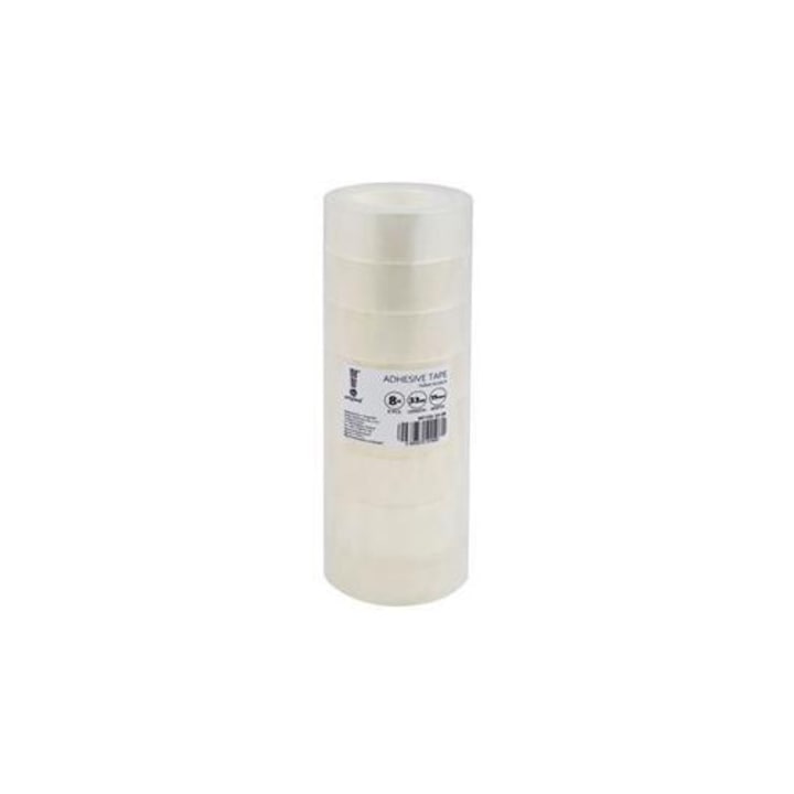 Banda adeziva scotch MemoBe BOPP, cu adeziv acrilic, 19 mm x 33 m, Multicolor, 8 buc.