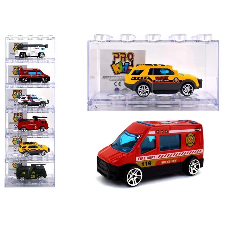 Figurina Pro Kids, vehicul constructii, mix modele, multicolor, 8x12cm