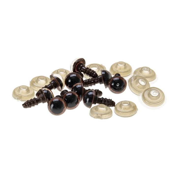 Set 10 ochi pentru jucarii Brewis 10mm multicolor
