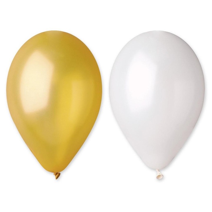 Baloane Godan GM90, metalice 10" (25 cm), auriu/perlat, 50 buc