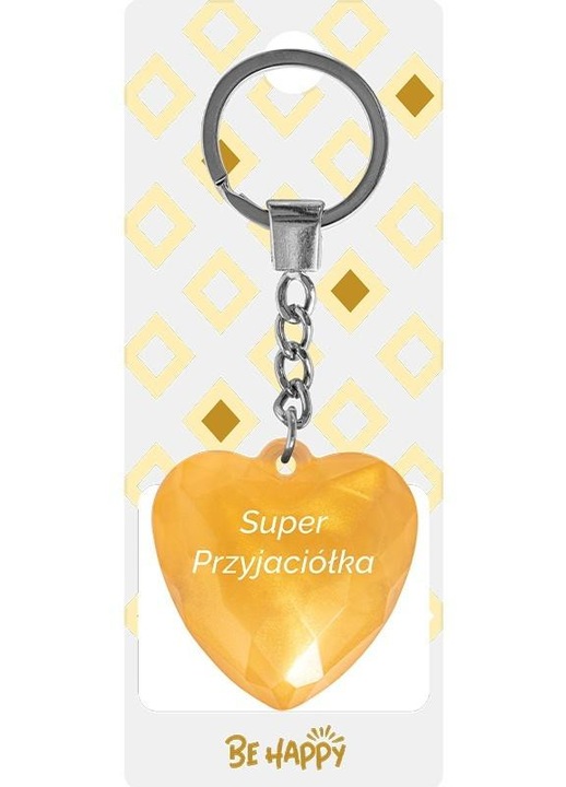 Breloc inima Be-Happy Gifts többszínű 6.3x9.8cm