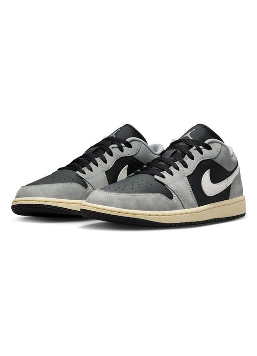 Férfi teniszcipő, Jordan, Air Jordan 1 Low SE, természetes bőr, szürke/fekete, 36 EU