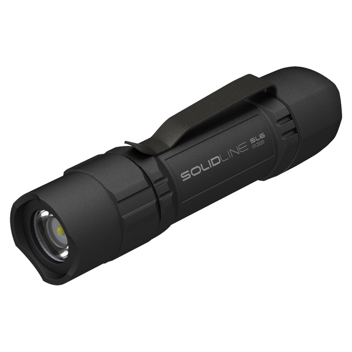 Фенер, Ledlenser, Solidline SL6, Черен, 320 лумена, многофункционален, прахоустойчив, с батерии, IPX 4, ABS, 13,1 см, 3 режима, 502232