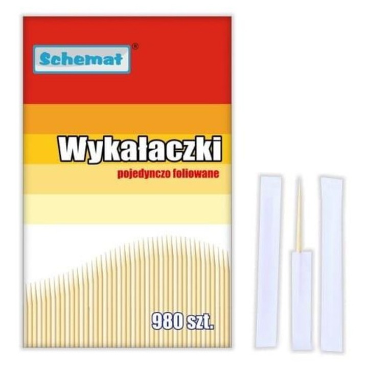 Fafaragott sípok, egyenként csomagolva, 6,5 cm, többszínű, 980 db