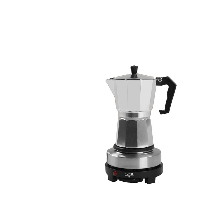 Cafetiera electrica 300ml 500W aluminiu negru 14x20cm