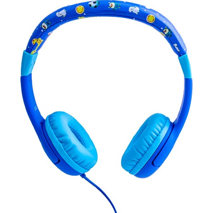 Casti Kiddoboo KBHP03, on-ear, albastru, 3+ ani, 85dB, 20Hz-20kHz, 3.5mm, 2 ani garantie