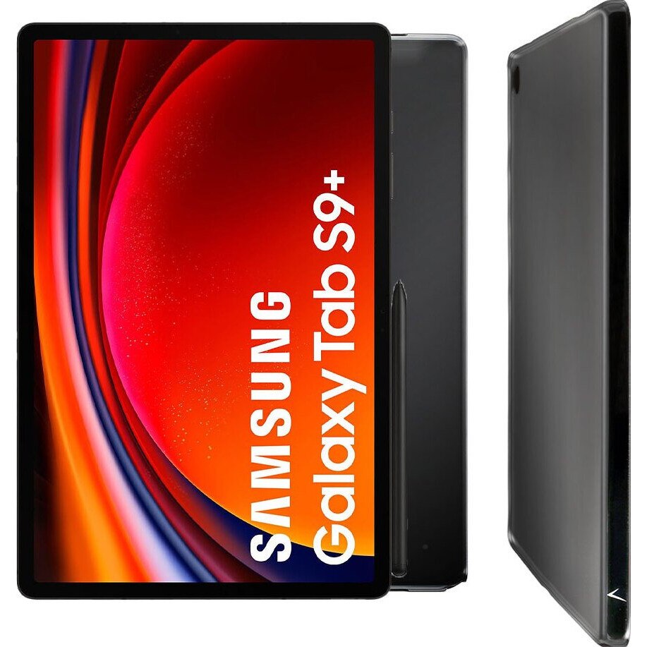 Husa tableta Volte-Tel Silicon Deluxe TPU cu Camera Guard si protectie la socuri, compatibila cu Samsung Galaxy Tab S9+ / Tab S10+ 12.4, Negru