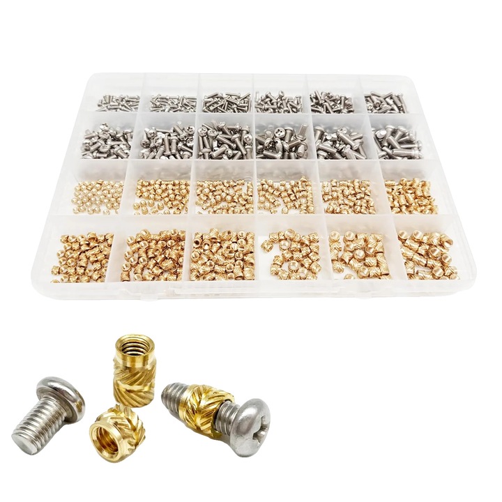 Set piulite insertie alama M2 M2.5 M3 M4 1050 buc