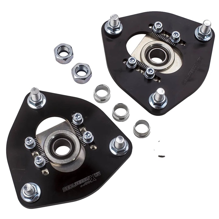 Set 2 placi camber, ajustabile camber si caster independente, metal durabil, compatibile cu Nissan S13/S14/S15 (1989-1998), negru