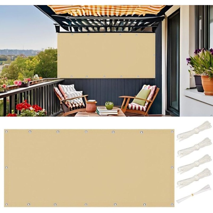 Panza de umbrire dreptunghiulara 1.5x3m impermeabila protectie UV multicolor