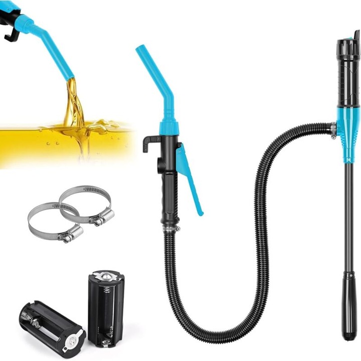 Pompa electrica portabila pentru transfer lichide, 12V, 3.2A