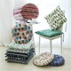 Set 4 perne scaun 40x40x5cm, umplutura bumbac perla, material mixt, multicolor