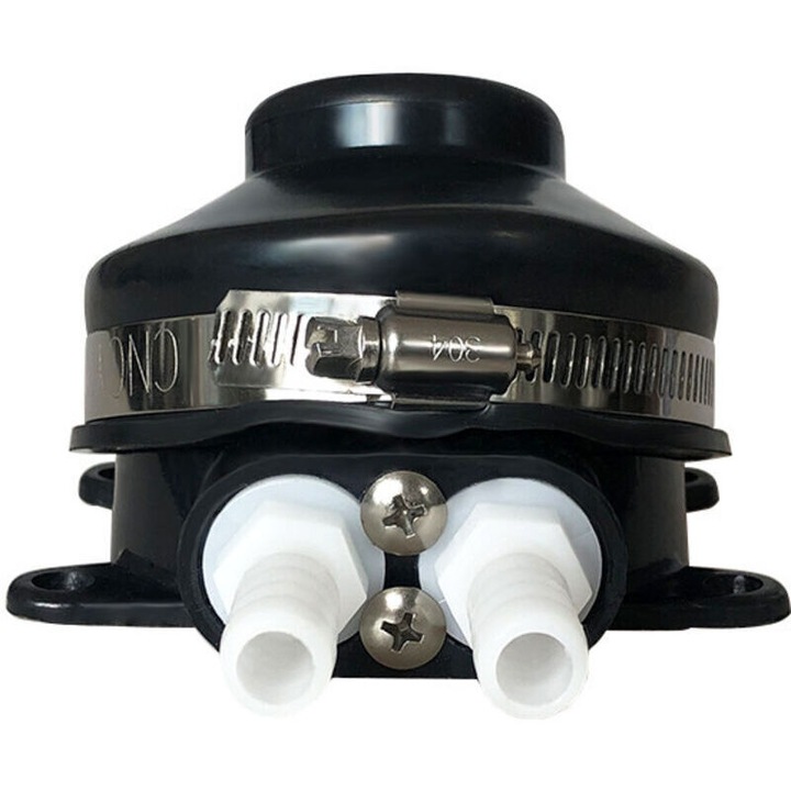 Kézi önfelszívó lábpumpa édes- és sósvízhez, döntött kialakítás hordozható WC-hez, hajóhoz és jachthoz, POM és rozsdamentes acél, Fekete, 1 db