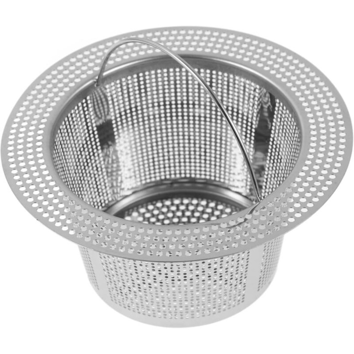 Set 4 strecuratori inox pentru chiuveta, universal, argintiu