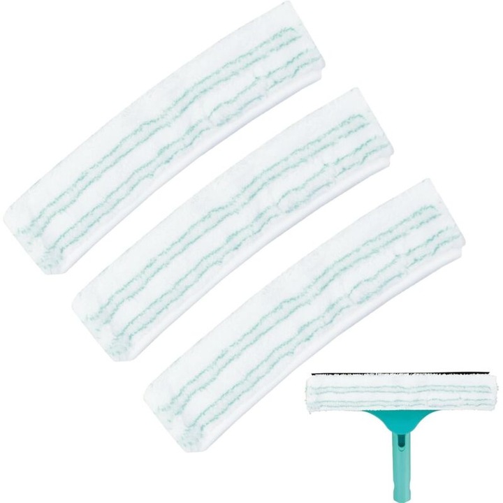 Set 3 huse de schimb pentru curatator geamuri 27cm, multicolor