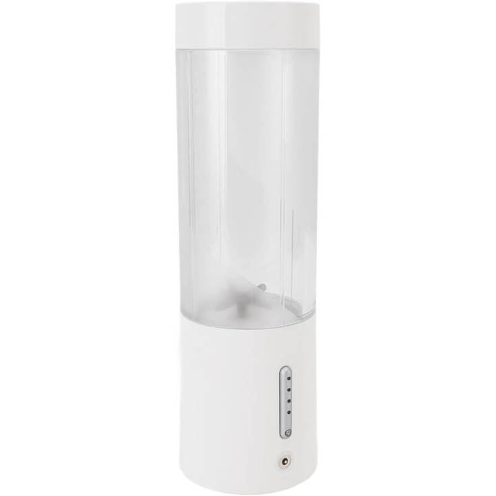 Blender portabil mini USB, cu 6 lame, reincarcabil 4000 mAh, motor 20.000 rpm, 450 ml, alb