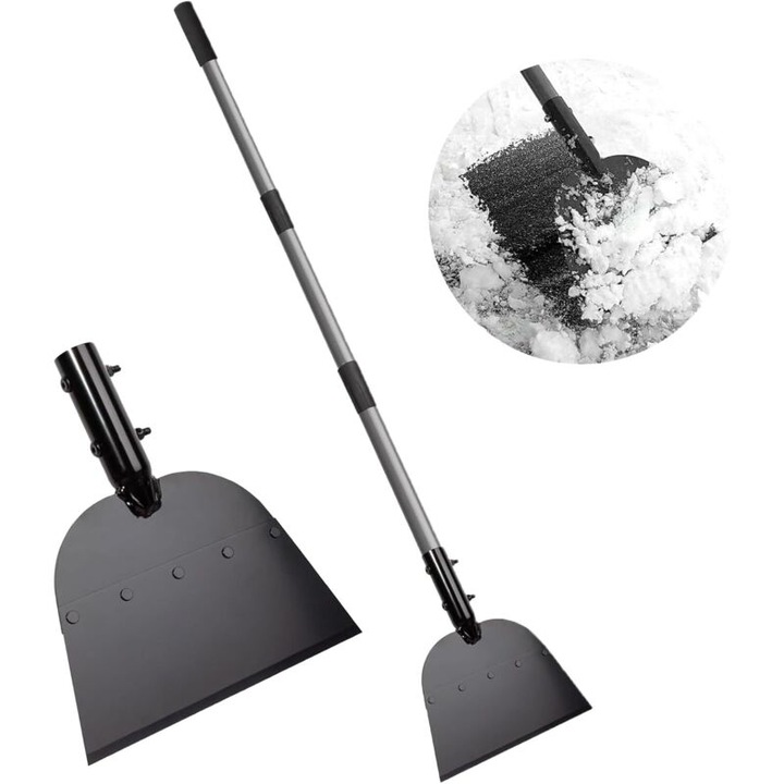 Lopata plata multifunctionala 23cm, maner reglabil 136cm, otel inoxidabil